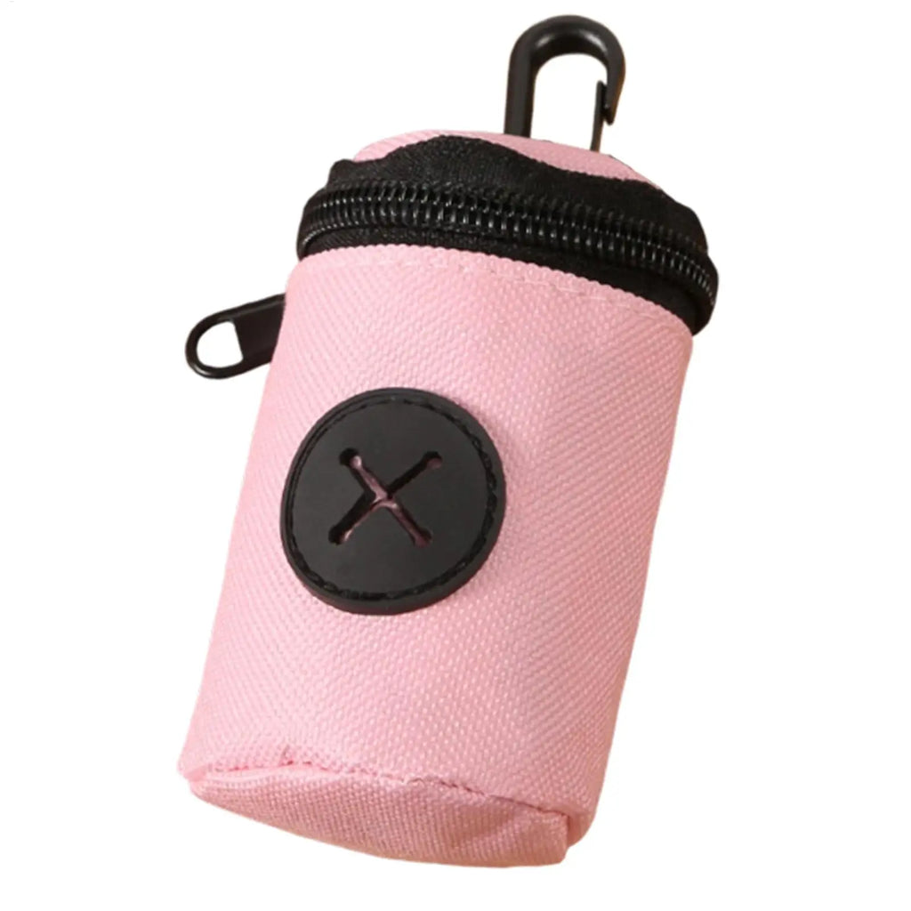 Dog Poop Bag Holder Zipper Clip Small Pouch Pet Training Dispenser