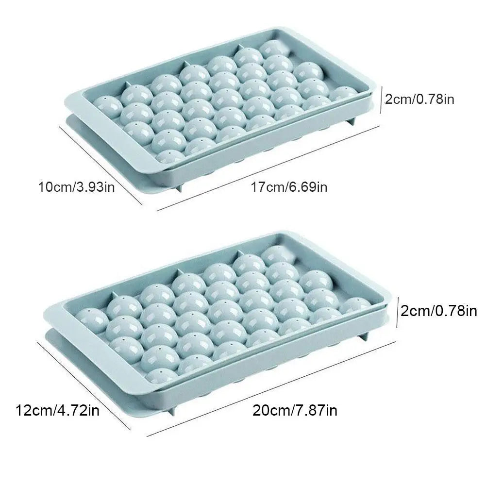 Round Ice Ball Maker Tray – Whiskey Sphere Mold | 2 Colors