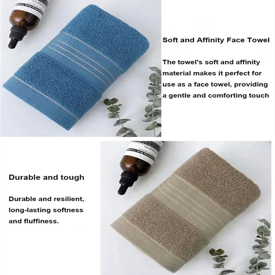 100% Cotton Embroidered Face Towels – Soft & Absorbent 2-Pack