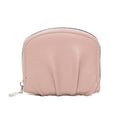 Mini Ruched Coin Purse – Compact PU Zipper Wallet