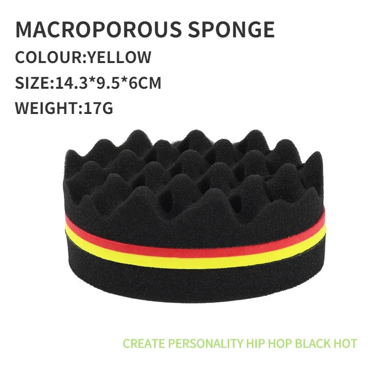 5-Pack Oval Double-Sided Twist Hair Sponge Brush | Afro Coils