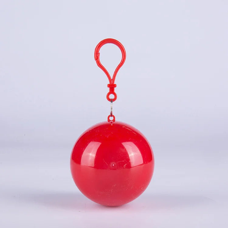 Portable Disposable Raincoat with Keychain Ball | Adult Poncho