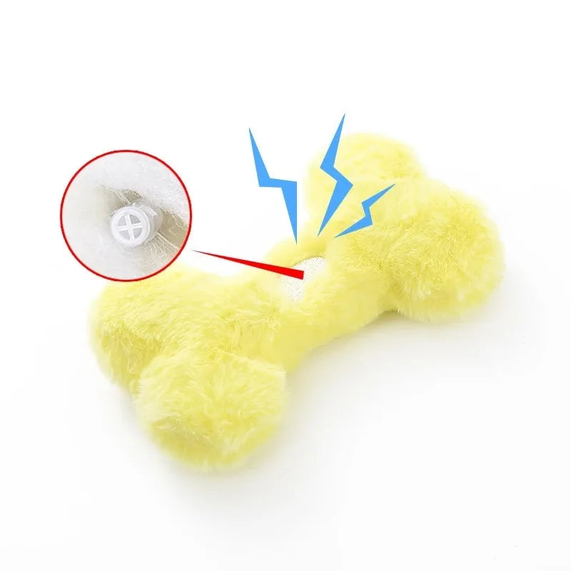 Cute Love Bone Plush Squeaky Dog Toy – Bite-Resistant
