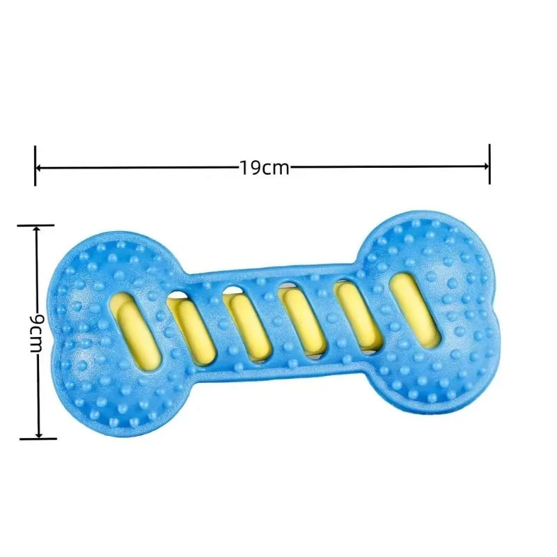 Squeaky Rubber Bone Dog Chew Toy – Bite-Resistant Puppy Toy