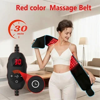 Electric Massage Belt with Red LED Light | Waist Comfort Belt