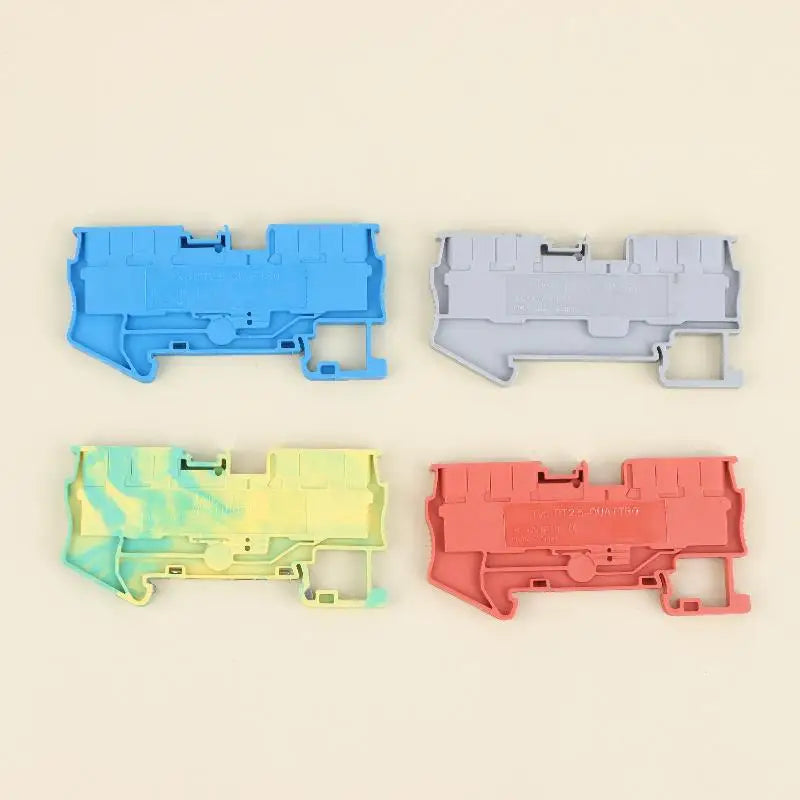 5-Pack PT2.5 QUATTRO Screwless Push-In Spring Terminal Block