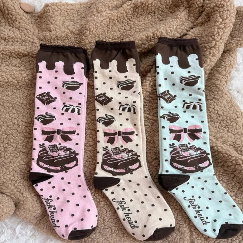 Lolita Lace Knee-High Calf Socks | Cookie Cake Cotton Women