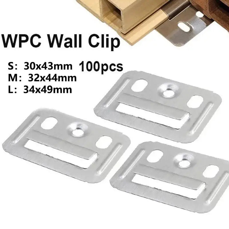 WPC Wall Panel Clips Metal Clip Ceiling Fluted Cladding Only Indoor