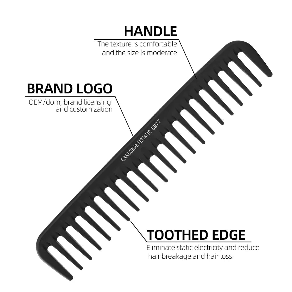 Carbon Antistatic Comb – Heat-Resistant Salon Styling Tool