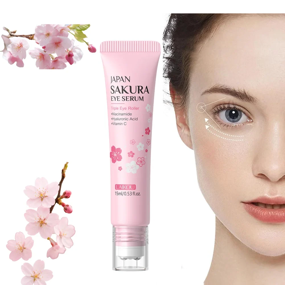 LAIKOU Sakura Roller Eye Serum – Dark Circles & Fine Lines