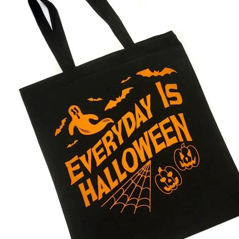 Everyday Is Halloween Black Canvas Tote Bag | Trick or Treat
