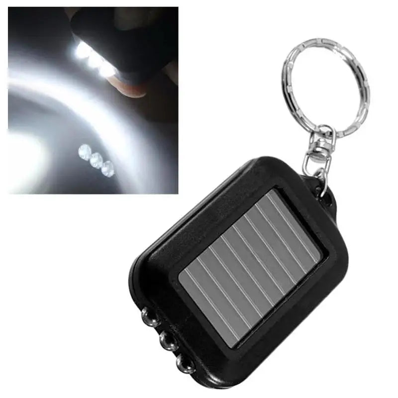 Mini LED Keychain Solar Flashlight – Pocket Torch for Outdoor