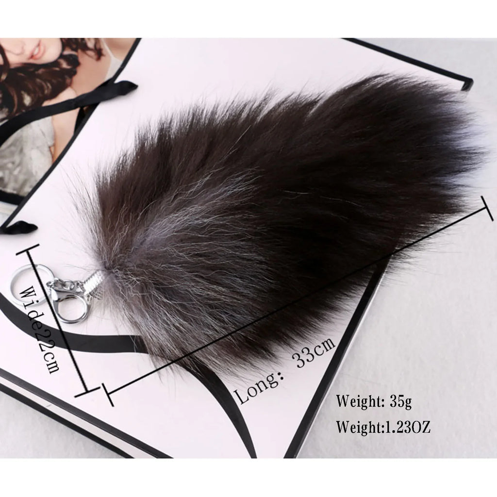 Fox Tail Plush Keychain – Bag Charm & Gift Accessory