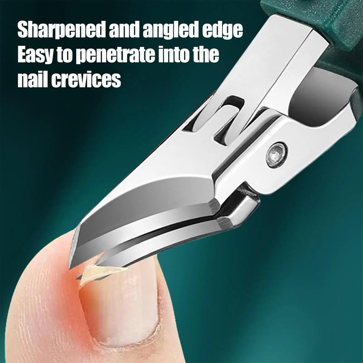 Heavy Duty Slanted Toenail Clipper for Thick Nails | Anti-Splash