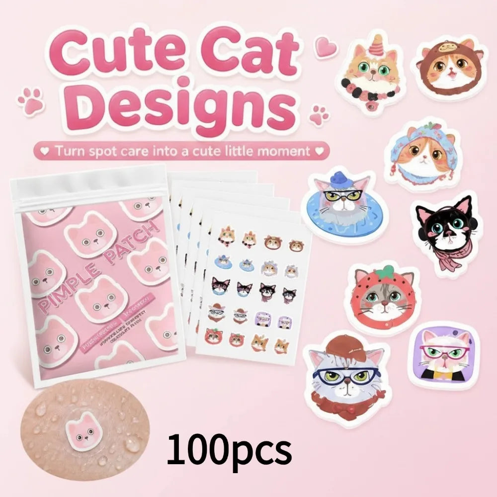 Cute Cat Pimple Patches Cartoon Acne Spot Covering Stickers