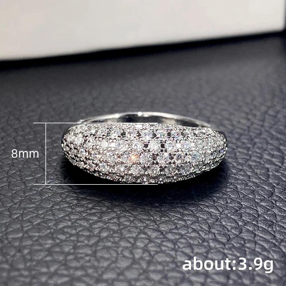 Huitan Cubic Zirconia Ring for Women – Wedding Band Gift