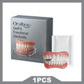 ORALHOE Gel-Fit Resin Denture Set | Cover Tooth Loss & Smile