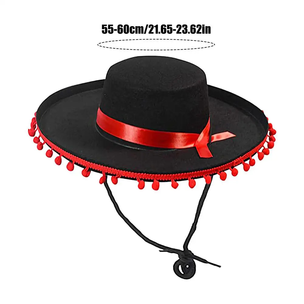 Mexican Sombrero Hat Large Festival Party Hats Wide Brim Cosplay
