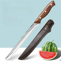 PLYS Hand Forged Ham & Watermelon Knife – Wood Handle