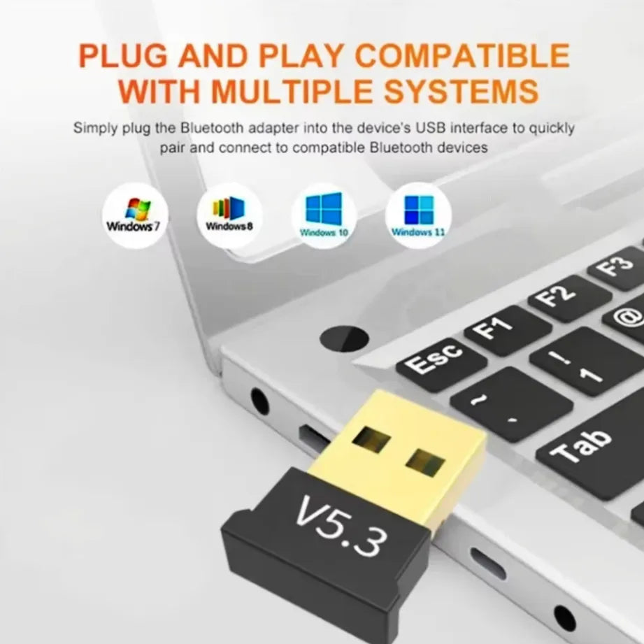 USB Bluetooth 5.3 Adapter Wireless Dongle for PC Laptop