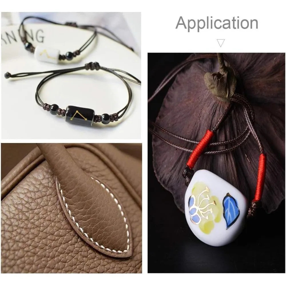 100 Yards 1mm Waxed Cotton Cord – Beading String for Jewelry