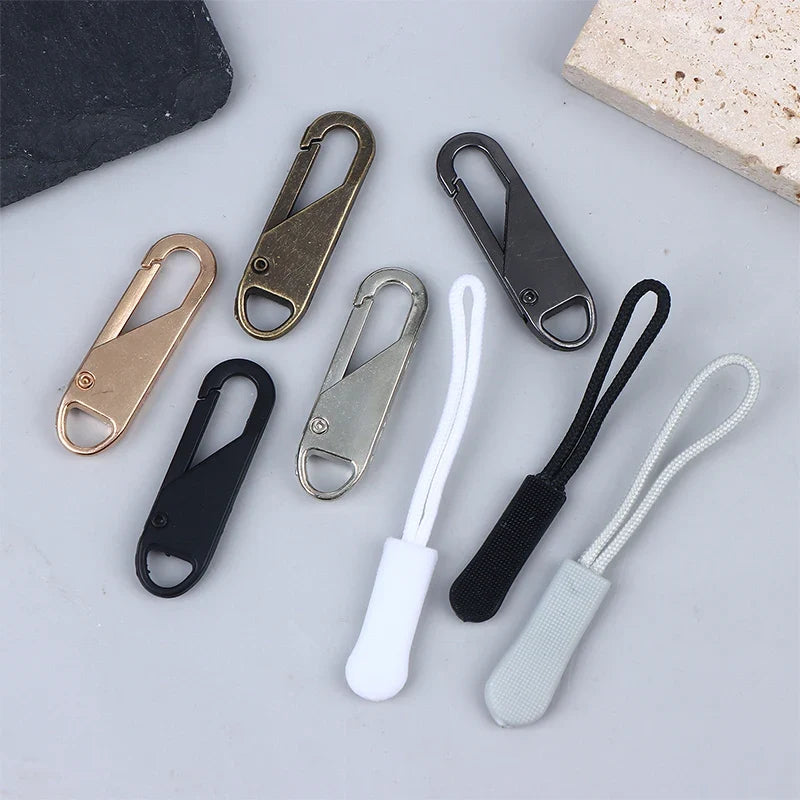 Metal Replacement Zipper Pulls & Cord Extenders – 5/10/20 Pack