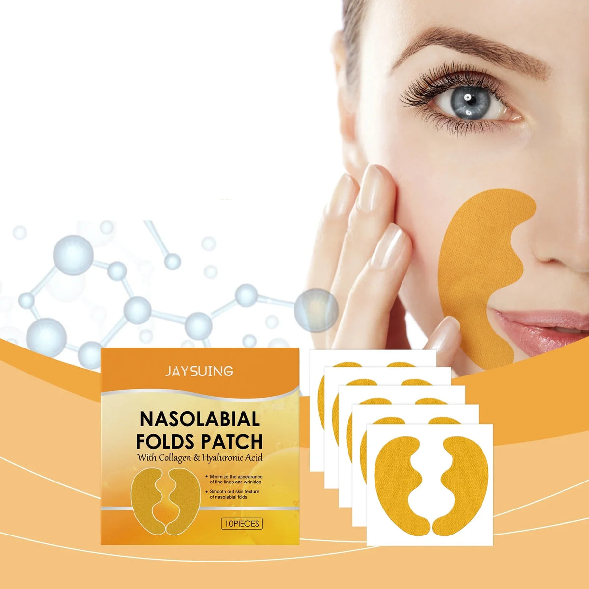 Hyaluronic Collagen Gel Wrinkle Patches – Firming Face Stickers 10pc