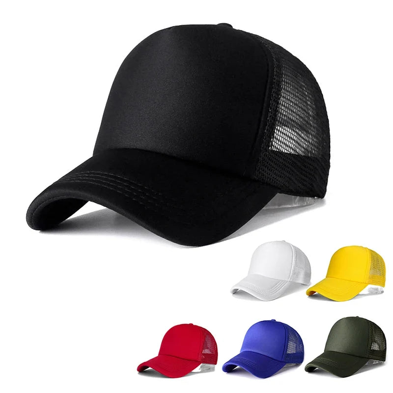 Unisex Mesh Baseball Cap – Adjustable Snapback Trucker Dad Hat