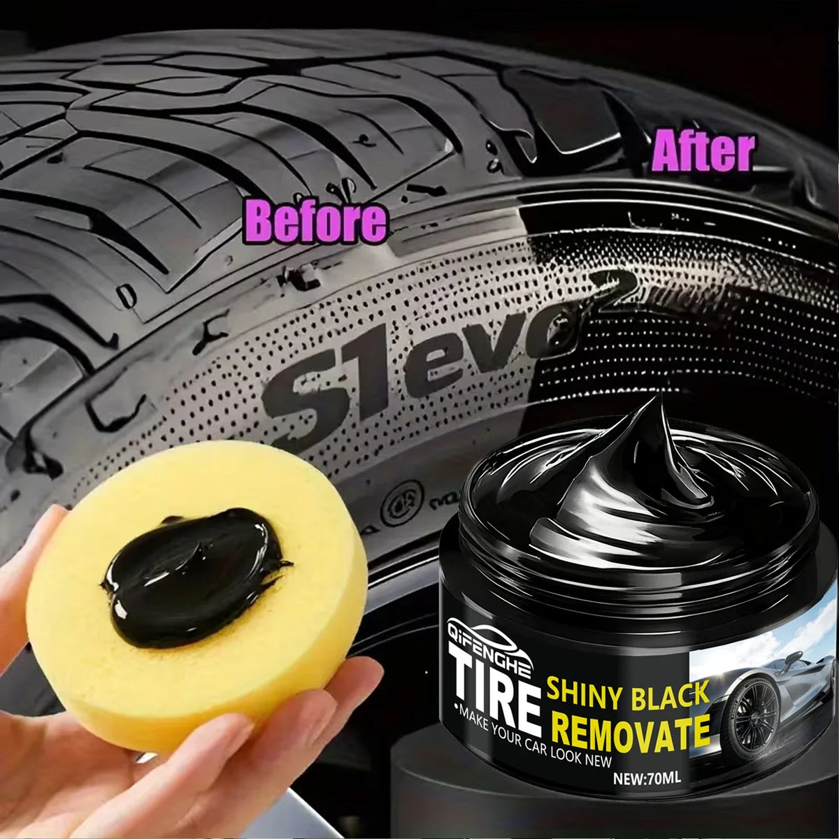 Tire Polish & Plastic Protector Paste – Car, Bike & Moto
