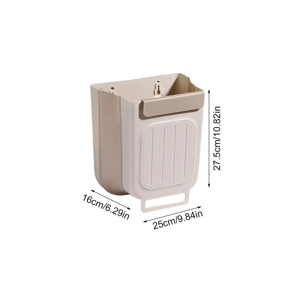 11L Foldable Wall Mounted Trash Can – Kitchen & Bathroom Bin
