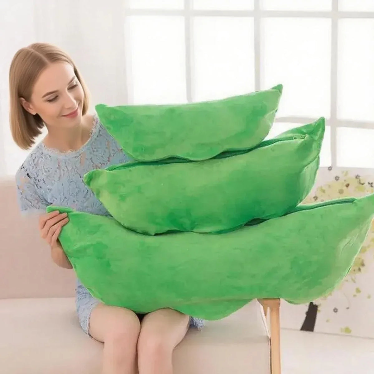 Cute Children's Baby Plush Peas Filled Plant Doll Toy Children Kawaii