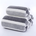 Striped Microfiber Towel Set – Quick-Dry Bath & Face Towels