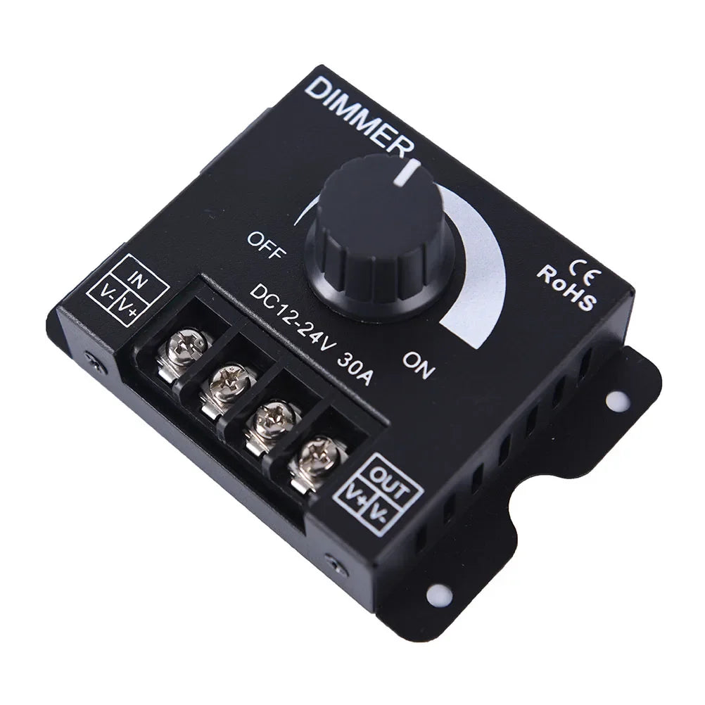 DC 12V/24V 30A LED Dimmer Controller for Single Color Strip