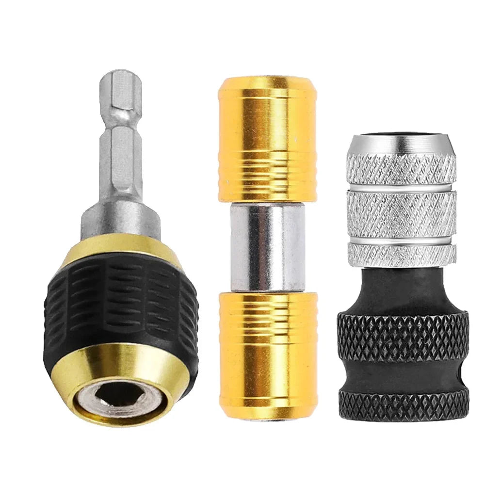 3-Pc Hex Quick-Change Adapter Set | Self-Locking Bit Holder