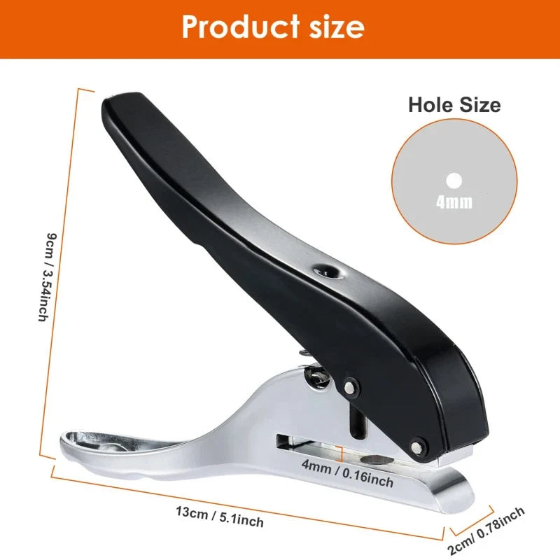 Paper Puncher Edge Banding Punching Pliers Round Hole Metal Portable