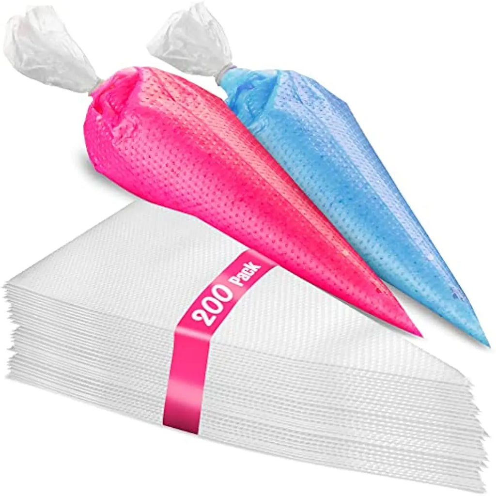 200-Pack Anti-Burst Disposable Piping Bags – Cake & Pastry