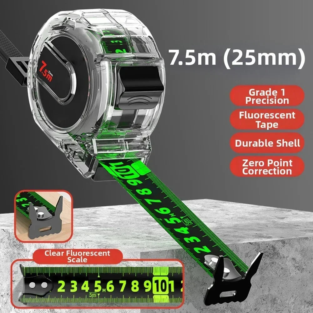 Retractable Tape Measure 5/7.5/10m – Rustproof with Storage Box