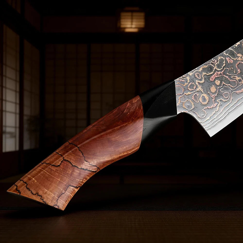 XITUO 8-Inch Damascus Steel Chef Knife – Wood & G10 Handle