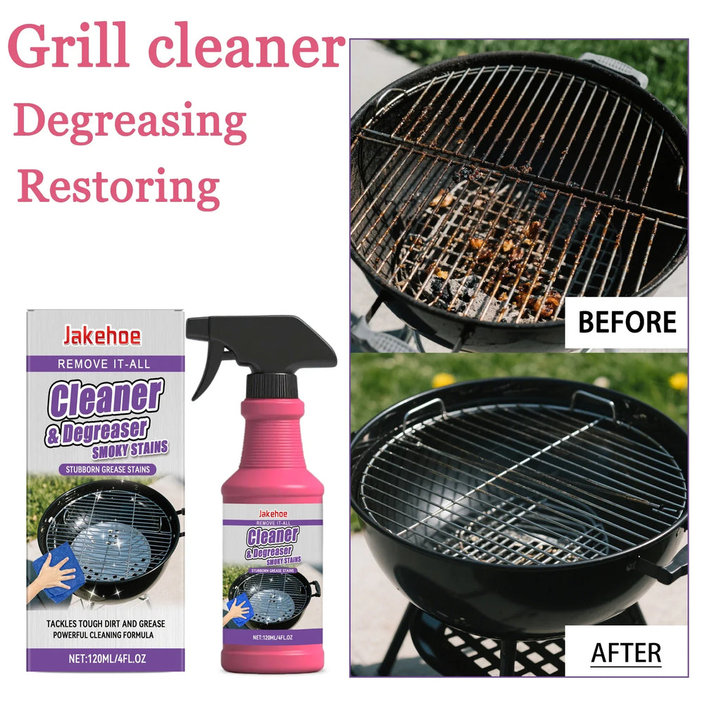 JAKEHOE 120ml BBQ Grill Cleaner Heavy Duty Degreaser Spray