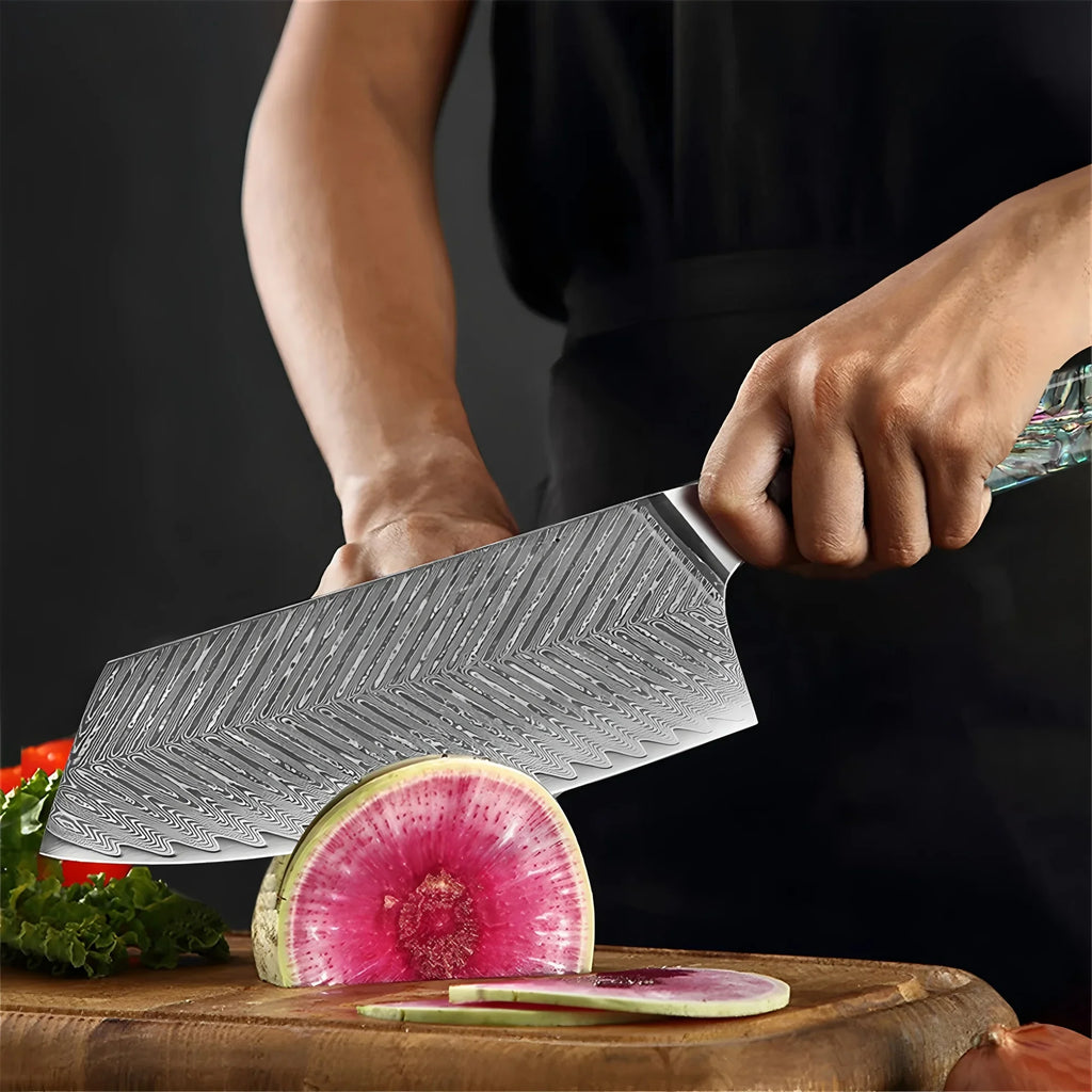 Handmade 67-Layer Damascus Steel Cleaver Knife | Kitchen Slicer