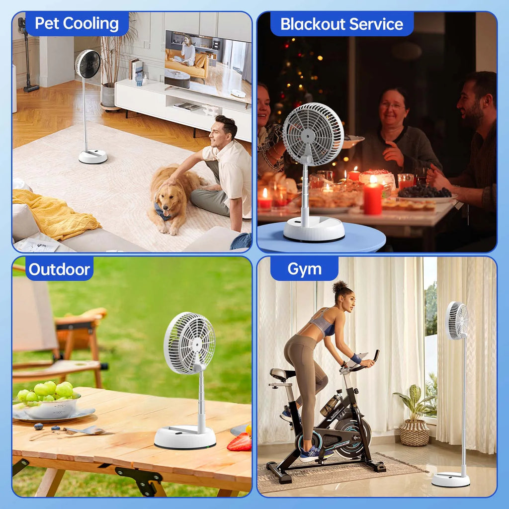 5400mAh Rechargeable Tower Fan | Remote, Timer, Oscillating