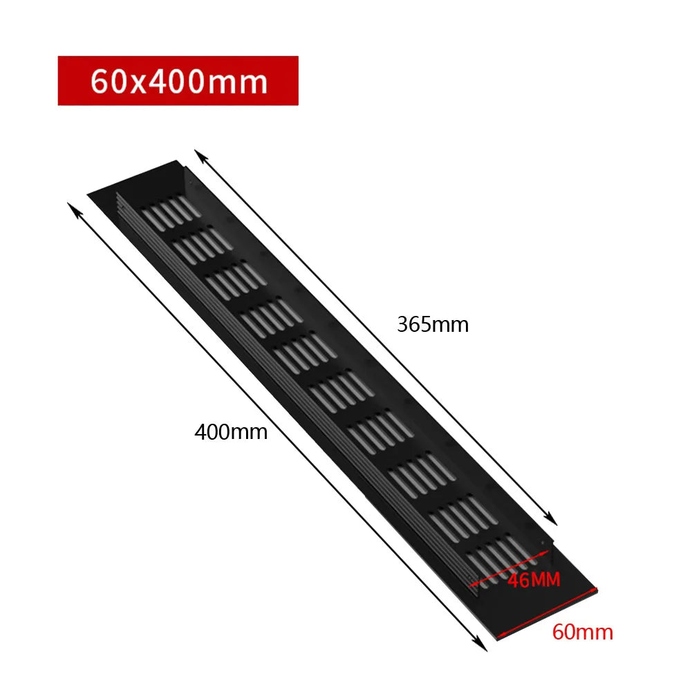 Aluminium Rectangular Cabinet Wardrobe Air Vent Grille Ventilation