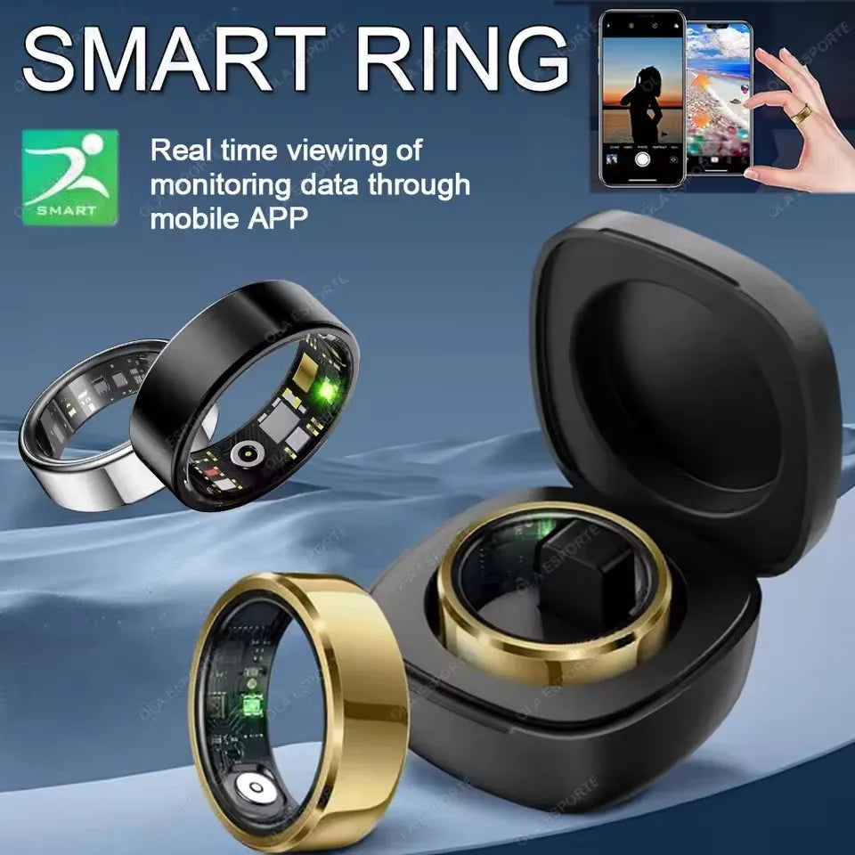 2025 Smart Ring Men Women Heart Rate Blood Pressure Monitor Smartring