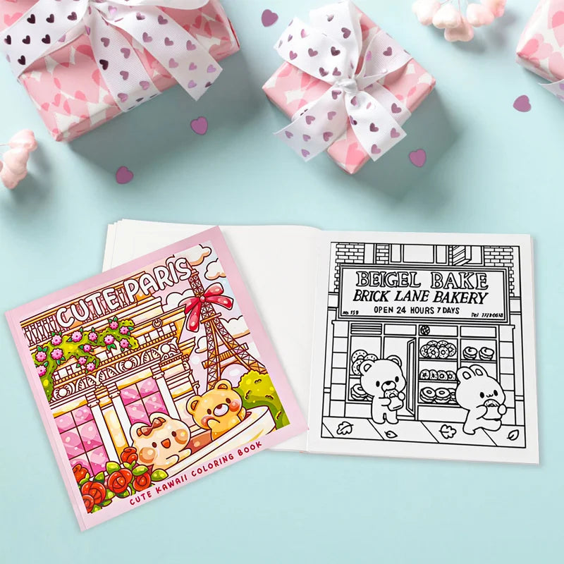 Adult Teen Coloring Book Comfy Patterns Bold Easy Cute Cartoon