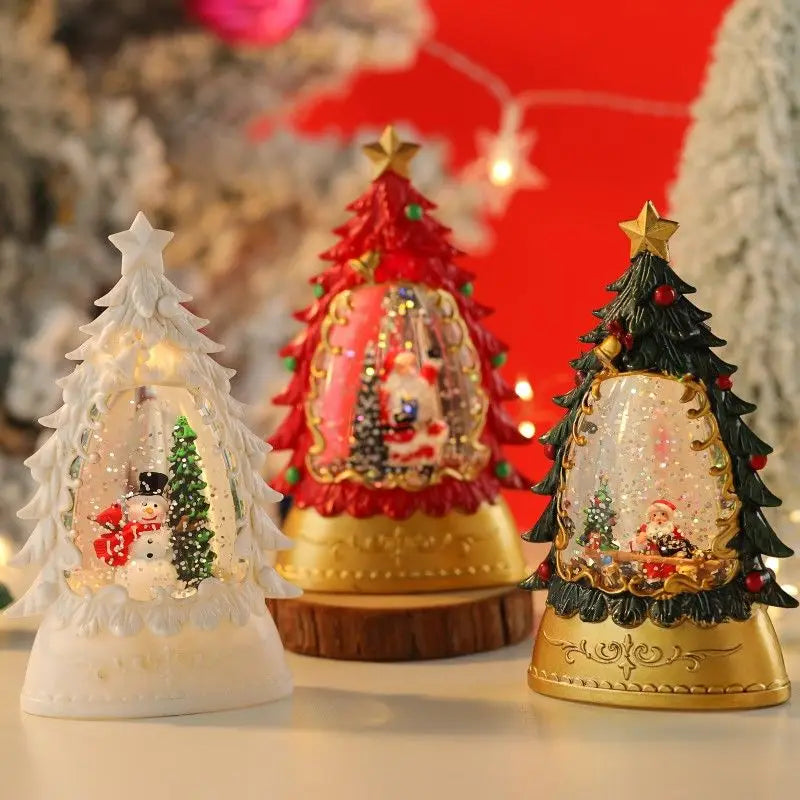 Christmas Illuminated Night Lights Decorate Desktop Snowflake Wind