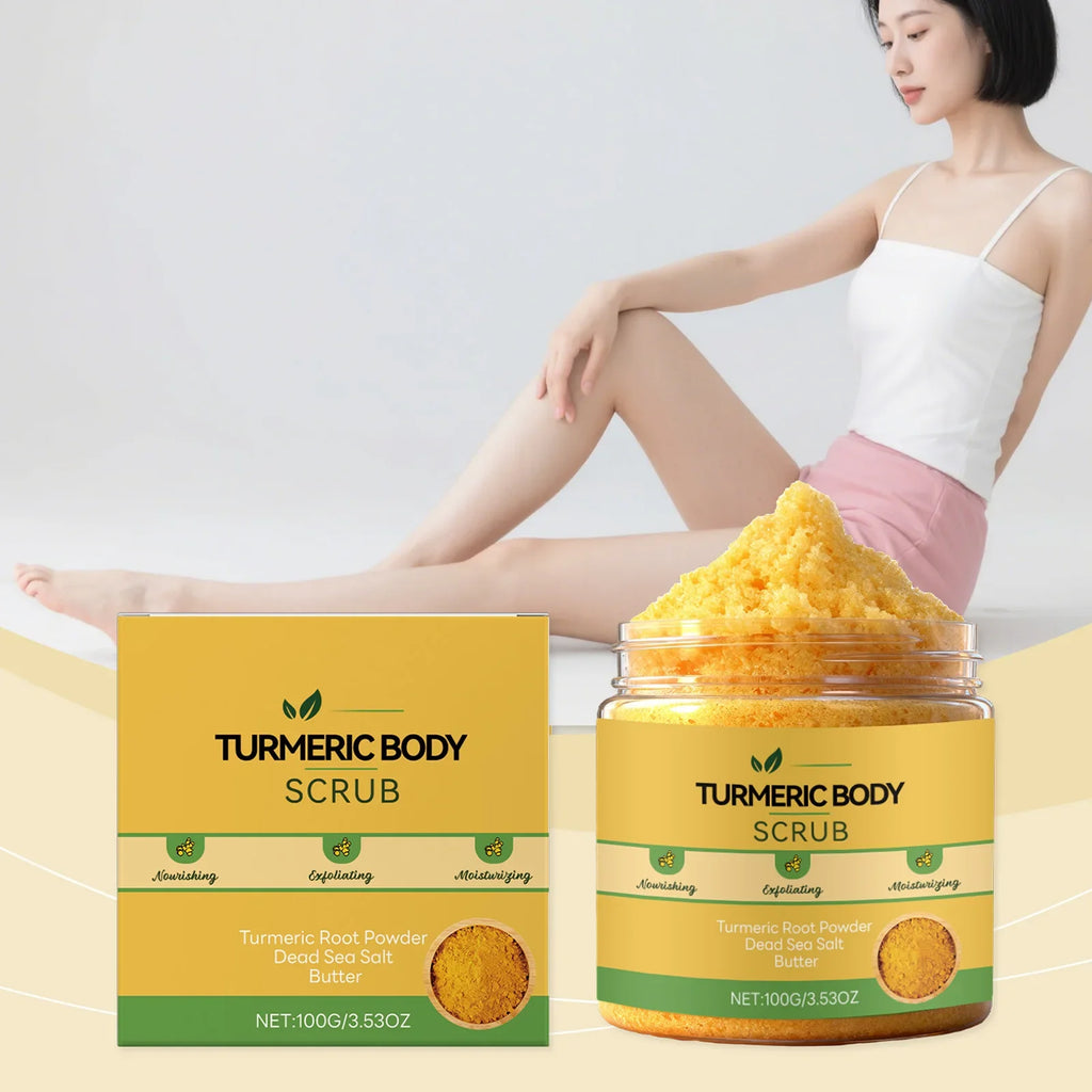 Turmeric Sea Salt Body Scrub – Exfoliate, Brighten & Clear Pores