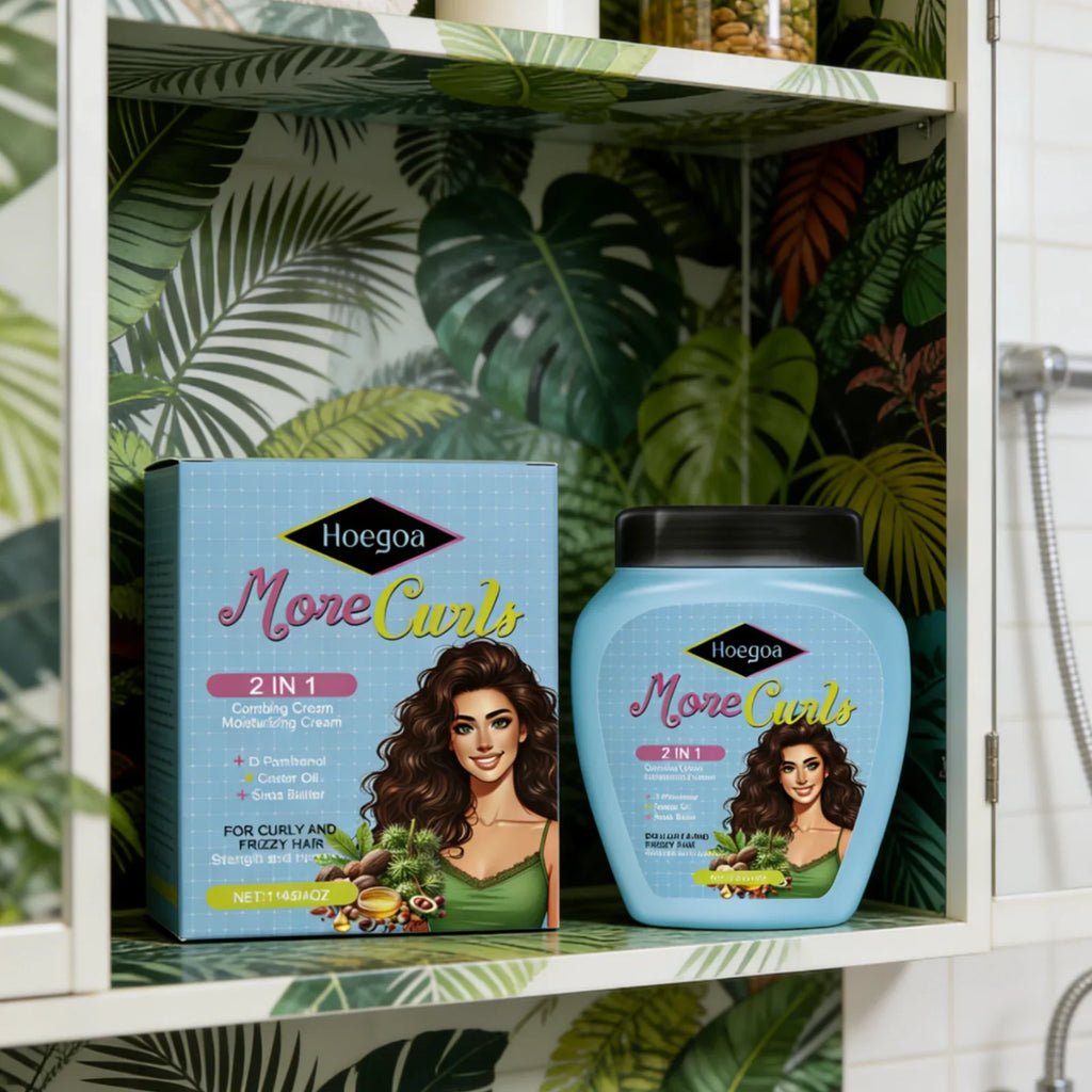 Hoegoa 2-in-1 Combing Cream – Anti-Frizz & Shine 114g