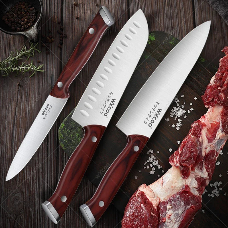 WXCOO Japanese Chef Knife Set – Sharp Stainless Steel Kitchen