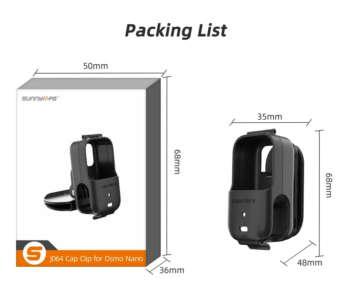 Sunnylife DJI Osmo Nano 360° Rotating Cap Mount | Angle Adjust