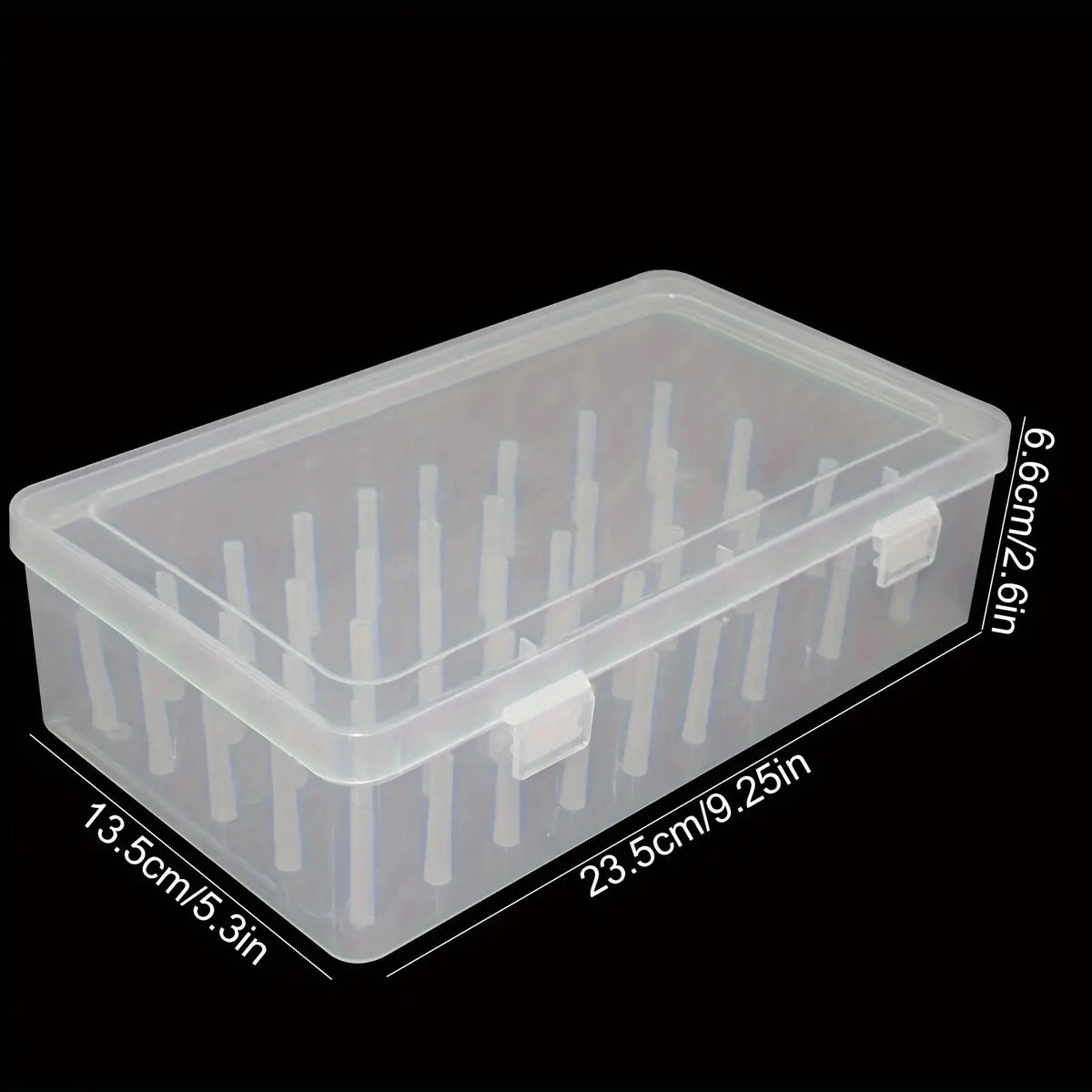 Clear Plastic Sewing Thread Storage Box 42 Slots Craft Spool Holder